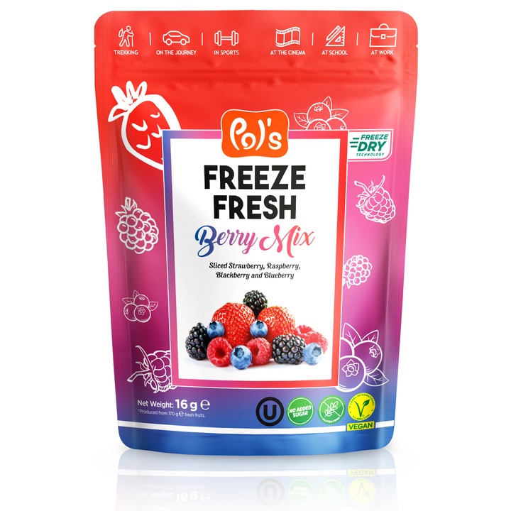 Pol's Freeze Fresh Лиофилизирани горски плодове, 16 г