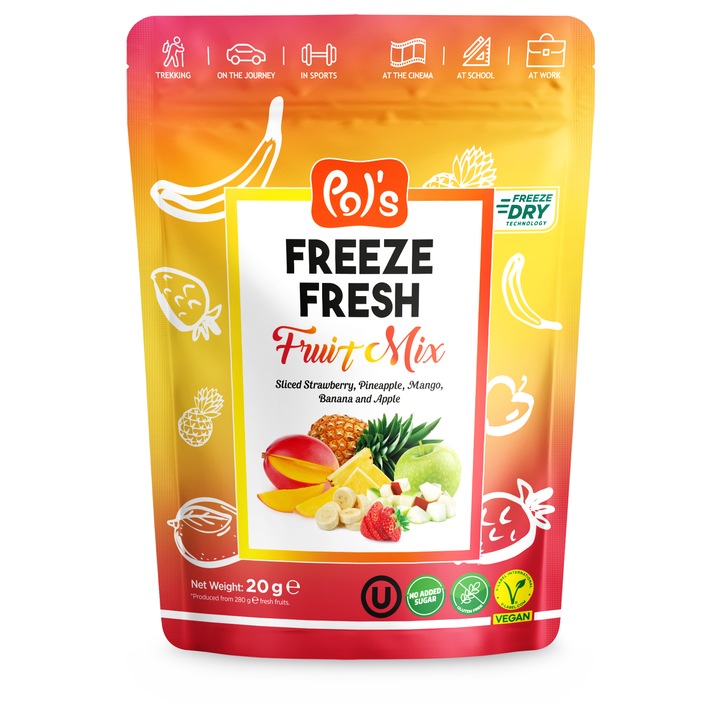 Pol's Freeze Fresh, Лиофилизирани плодове, Плодов микс, 20 г
