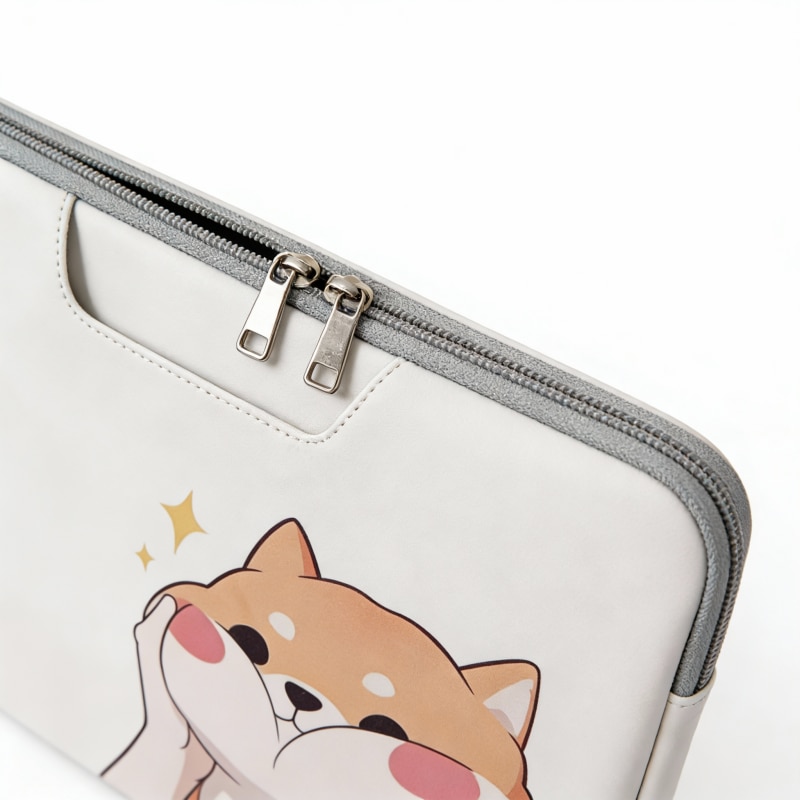 Geanta Laptop 13.3 inch, Model Catel Shiba Inu, Antisoc, Compartiment Protejat