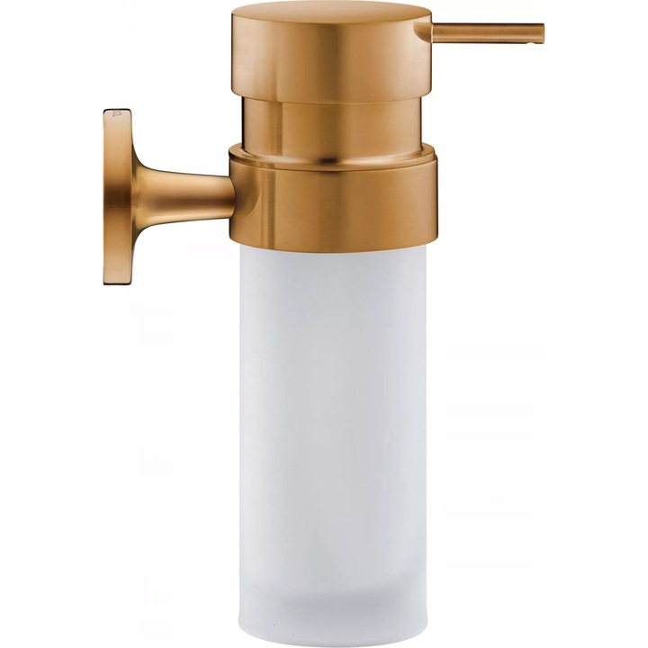 Dozator baie Duravit, Starck T, 200 ml, metal/sticla, Bronz mat