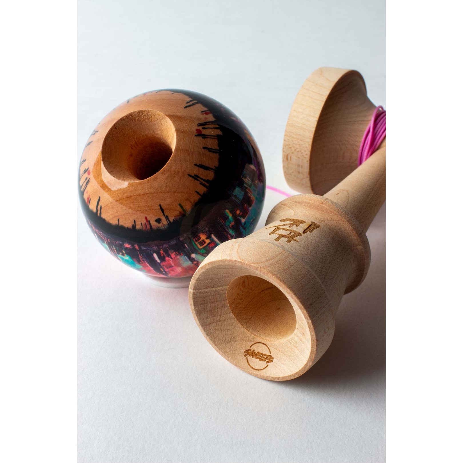 Kendama JOSH KIM - PRO MOD - BROKEN SHAPE - Sticky Clear - eMAG.ro