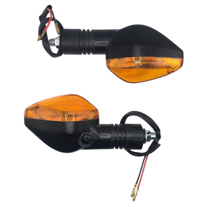 Set 2 semnalizări Moto Scuter ATV M10, sticlă galbenă