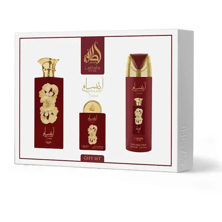 Комплект Парфюмна вода Lattafa, Pride ANSAAM GOLD, Женски, 100 мл