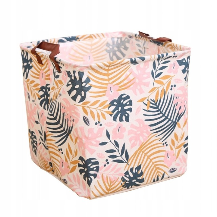 Кош органайзер за играчки, листа Монстера, многоцветен, 31x31x31 см