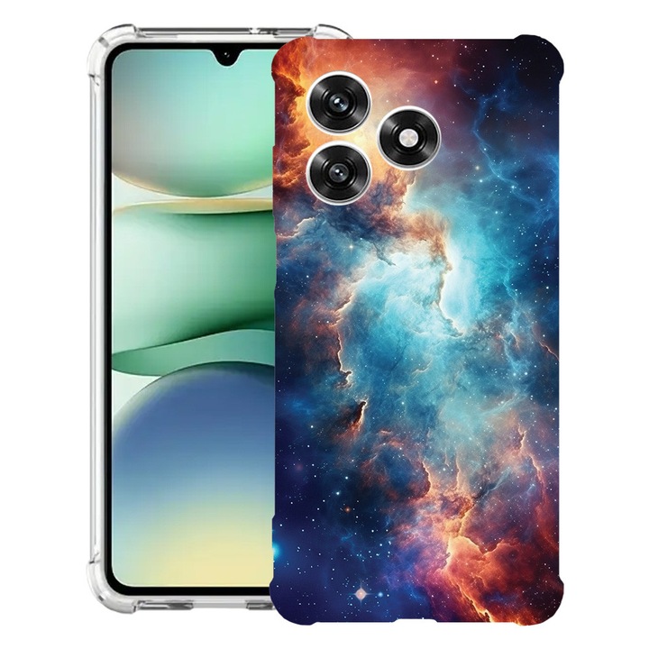 BestCase® Husa Anti Shock 1.5mm Compatibil cu Honor X5c Plus / X5c, cu Design Galaxies, Reinforced 4 Corners, 3119625 AS 1341