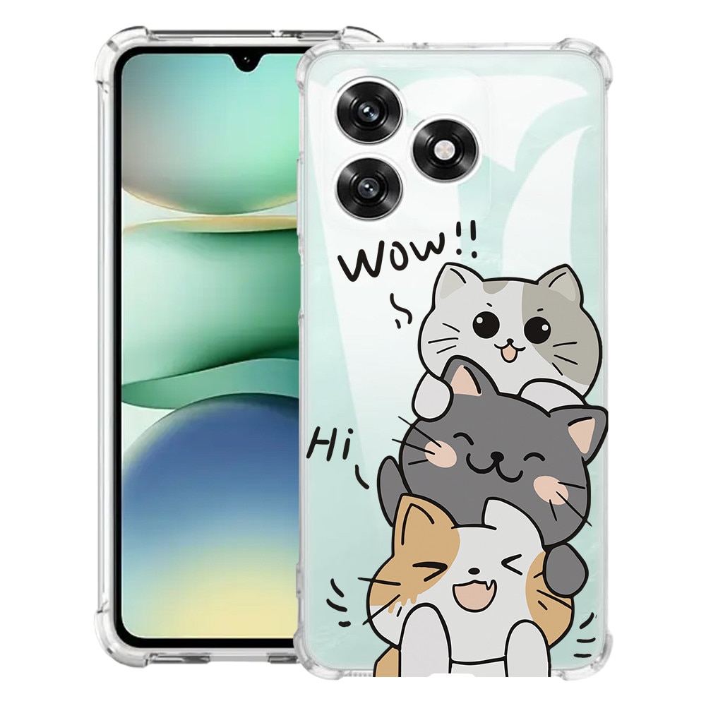 BestCase® Husa Anti Shock 1.5mm Compatibil cu Honor X5c Plus / X5c, cu Design Cat Wow, Reinforced 4 Corners, 3119625 AS 1855