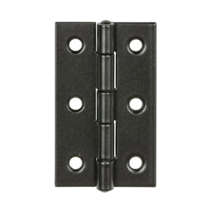 Balama cu aripi plane, pentru mobila, din otel, negru, Vormann, 60 x 34 mm