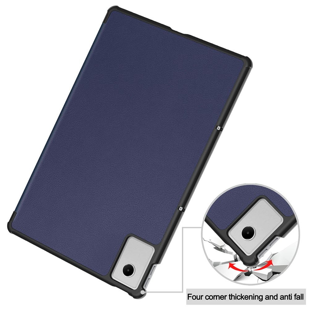 Husa tableta pentru Lenovo Idea Tab Plus 12.1, SKYDDAR INNOVATION, cu suport Multi-Unghi si functie Sleep/Wake, FoldPro, Albastru, set cu sticker