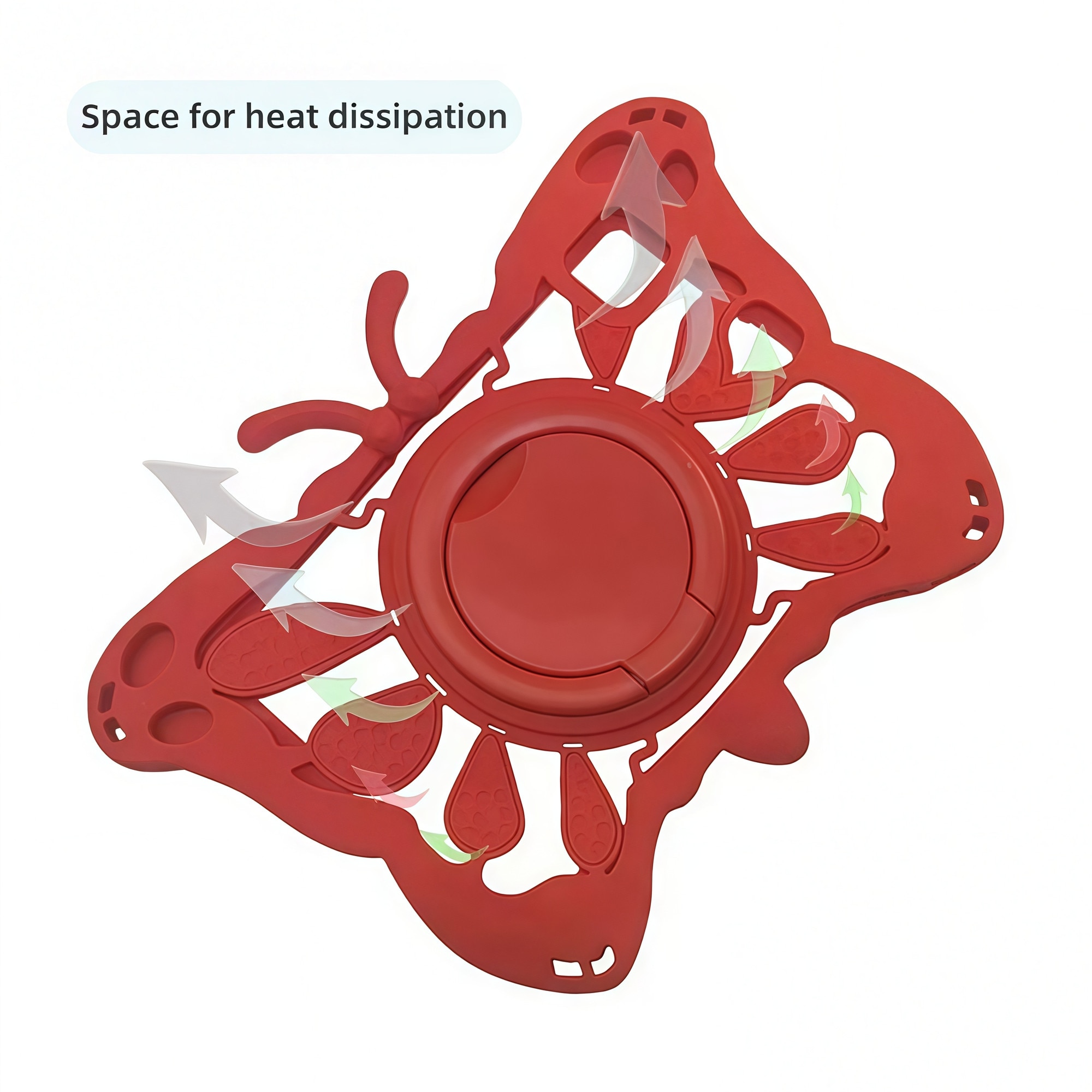 Husa Tableta Universala Copii 7 - 8 inch, Model Fluture 3D, Compatibila cu Allview Viva / Vonino Pluri / Lenovo Tab M8, Silicon Antisoc, Suport Rotativ 360, Maner si Dissipare Caldura, Verde Menta