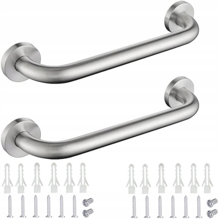 Set 2 Manere Baie, Otel Inoxidabil, Finisaj Satinat, 25x275mm