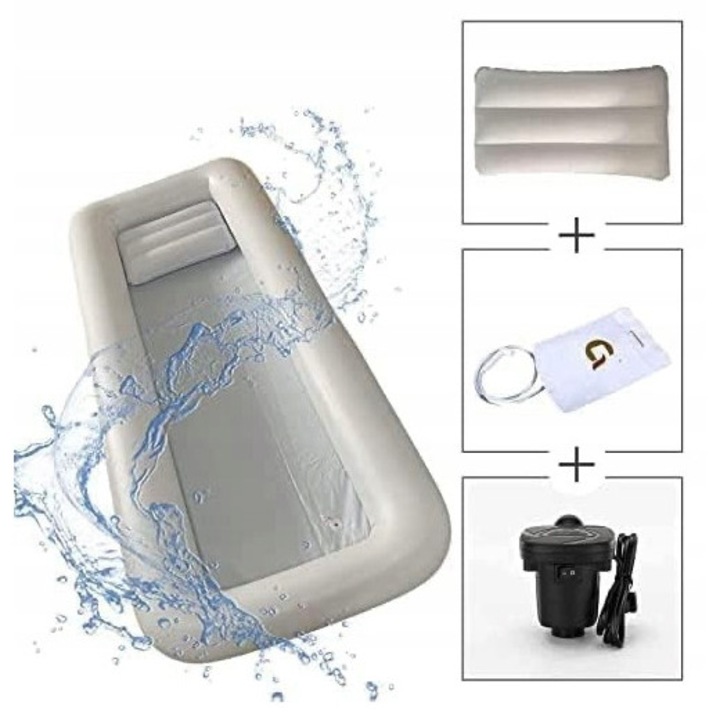 Cada gonflabilă portabilă pentru adulți, design ergonomic, PVC, ușor de montat