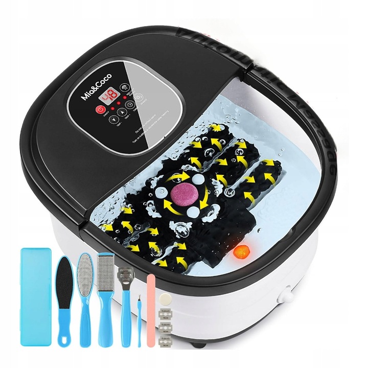 Cada de Masaj pentru Picioare Medisana J342, Incalzire Automata, 6 Role Shiatsu, 9 Litri, 40.5x35x27cm