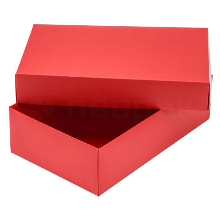 Cutie Decorativa, Neopak, Calitate Inalta, Durabila Si Rezistenta La Daune, Depozitare Si Transport Sigur, Potrivita Pentru Reciclare, 255x160x75mm, Rosie