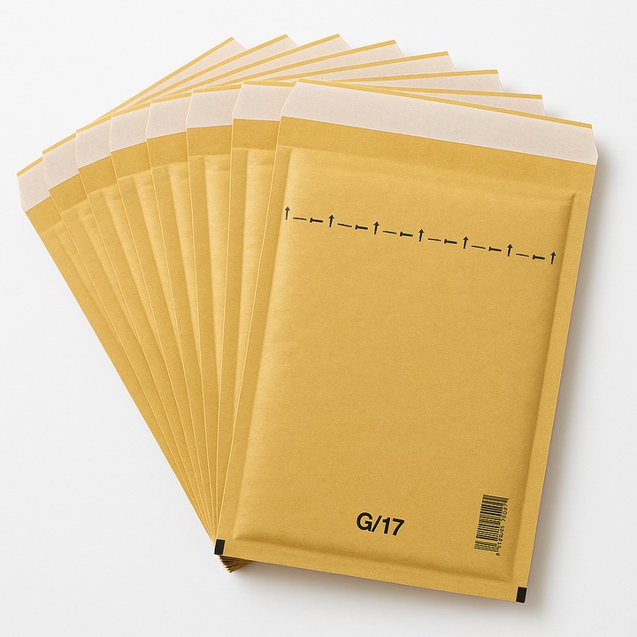 Plic cu Bule G17, 10 buc/SET,230 X 340 mm, antisoc, Kraft 80 g/m², Inchidere Autoadeziva pentru Transport si Ambalare