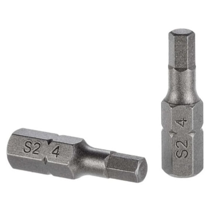 Set 2 biti H4 Dexter, 25 mm, otel, hexagonal