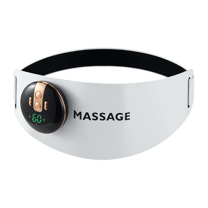 Aparat de masaj abdominal, UWOT, 10W, 5 niveluri de incalzire, alb, 2000mAh