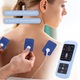 Aparat de Masaj cu Electrostimulare/Fizioterapie, Bedee, Portabil, 8 Moduri, 19 Niveluri de Intensitate, pentru Electroterapie, Aparat Recuperare Musculara, Ameliorare Dureri, Usor de Folosit, Display Digital, pentru Cot, Spate, Umeri, Albastru