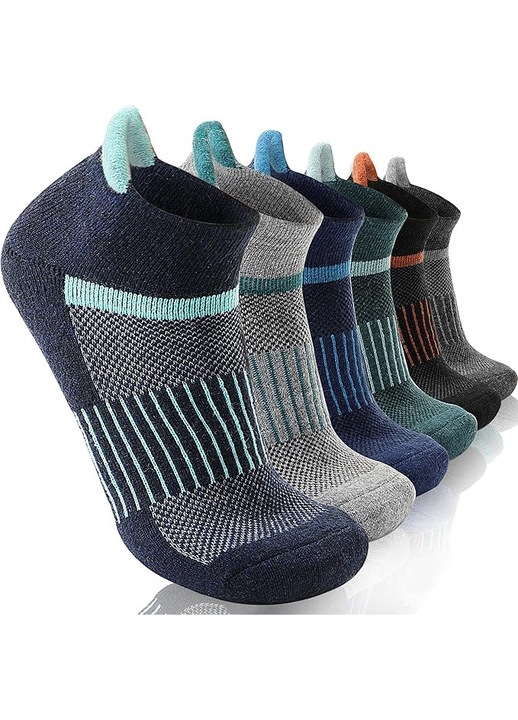 Set 6 Perechi Sosete Scurte Unisex MOSEY KOSY, Multicolor, Marimea 36-42 EU, Lana si Poliester