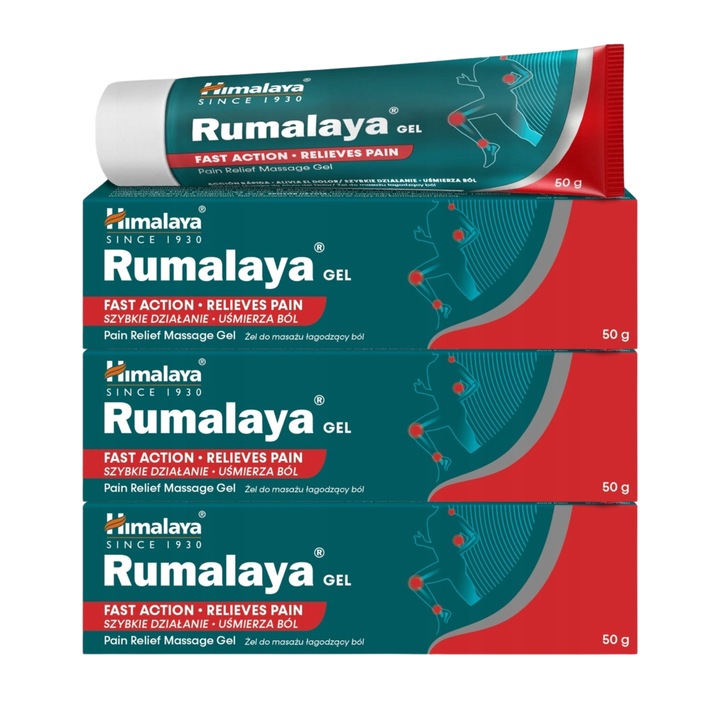 Set 5x Gel Rumalaya, Himalaya, pentru ten sensibil, unisex, 50g fiecare