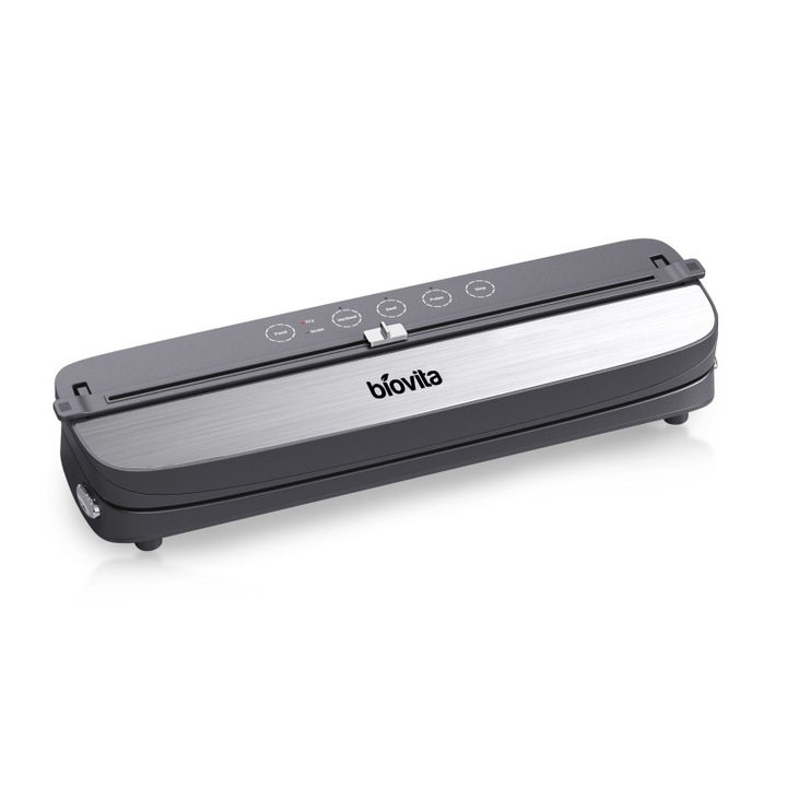 Aparat de Vidat Biovita FRESHPACK-ECO, 120W, Mod Uscat/Umed, Cutit Integrat, 43x12.4x17cm