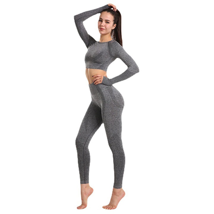 Set Fitness Dama, BOMSTOM, Gri, M