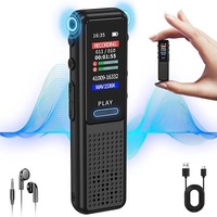 Reportofon Profesional Vala Tech®️, MP3/WAV, Reducere a Zgomotului, 64GB, Activare Vocala, 1536Kpbs, Captare Omnidirectionala, Ecran Color, Playback, Redare in Bucla, Securizat cu Parola, Baterie 350Mah