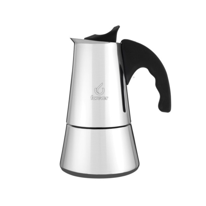 Cafetieră Moka Pot Forever Miss Conny, 4 cupe, inox, argintiu