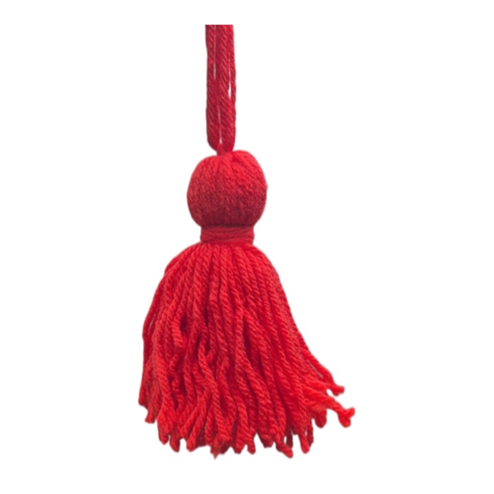 Ciucuri pentru cai de talie mare sau mica, culoare rosu, dimensiune 12 cm