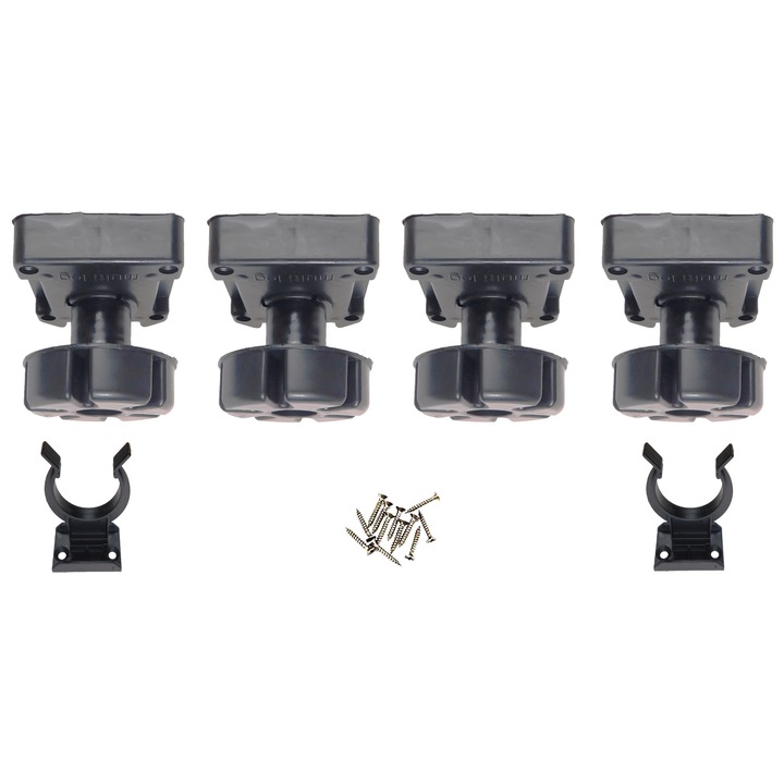 Picioare reglabile negre pentru mobila, 8, 5-12, 5 cm, set de bucatarie cu clema