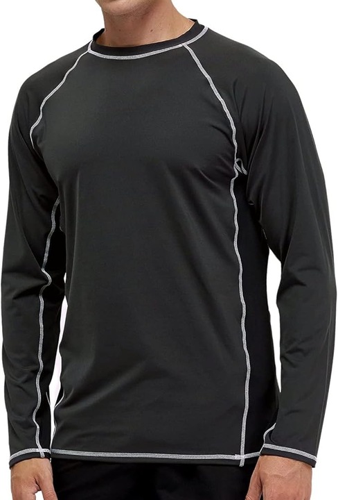 Bluza pe corp respirabila, pentru barbati, protectie UV, gri XL