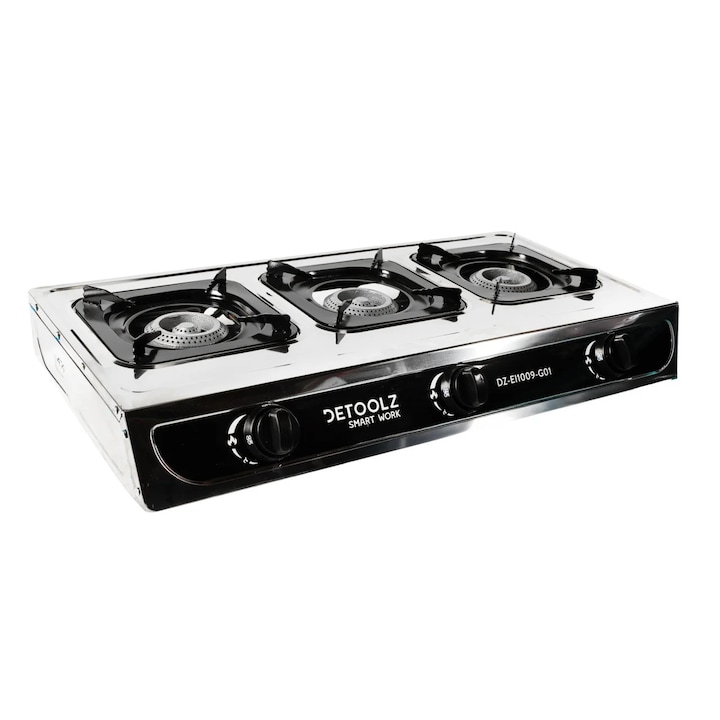 Aragaz portabil, FAG-DTZ, 8.4kW, 3 ochiuri, Aprindere Piezo, 4kg, Alb