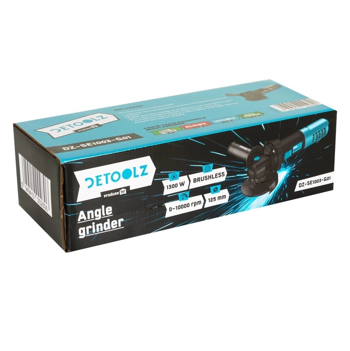 Polizor unghiular FAG-DTZ, Putere 1300W, Motor Brushless, diametru disc 125 mm, variator de turatie, 230V