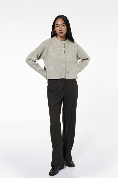 KOTON, Cardigan lejer cu nasturi, Maro taupe deschis