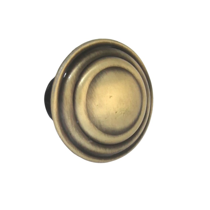 Buton pentru mobila, metalic, alamit antic, M 482.95.29, 30 x 22 mm