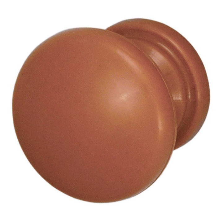 Buton pentru mobila, plastic, maro, M 484.09.13, 32 x 27 mm