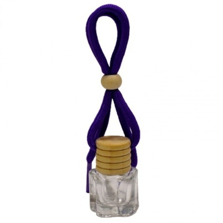 Sticla pentru parfum masina, culoare snur mov, 5ml