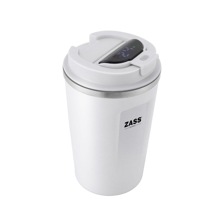 Intelligens bögre digitális hőmérséklet-kijelzővel - 380 ml ZASS ZG-CM 01 Fehér
