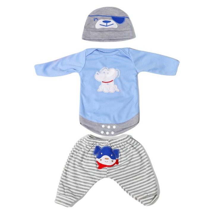 Haine pentru papusi Reborn, 17-22 inch, Swjoyol, Albastru