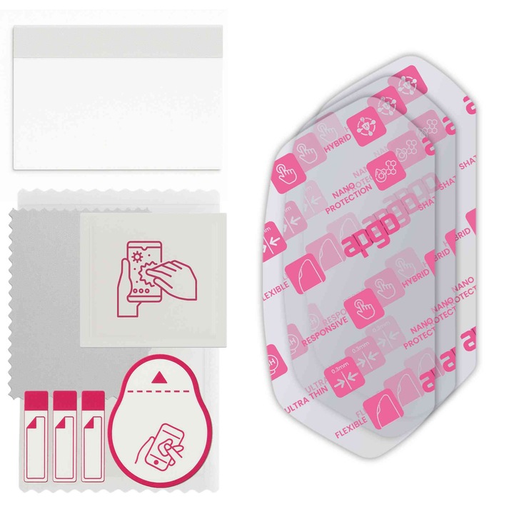 3x apgo Ultra-Clear Hybrid sticla protectoare compatibila cu Yamaha Nmax 155 from 2025, sticla nano flexibila, inlocuire excelenta pentru sticla temperata