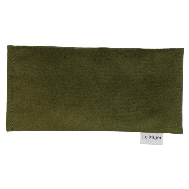 Perna de relaxare, la mujer, masliniu, 25 cm x 10 cm, 170 g, umplutura: floare de lavanda 40%, seminte de in 60%, material exterior: 100% velur, material interior: 100% bumbac, certificat Oeko-Tex, produs fabricat in intregime in Polonia, relaxare