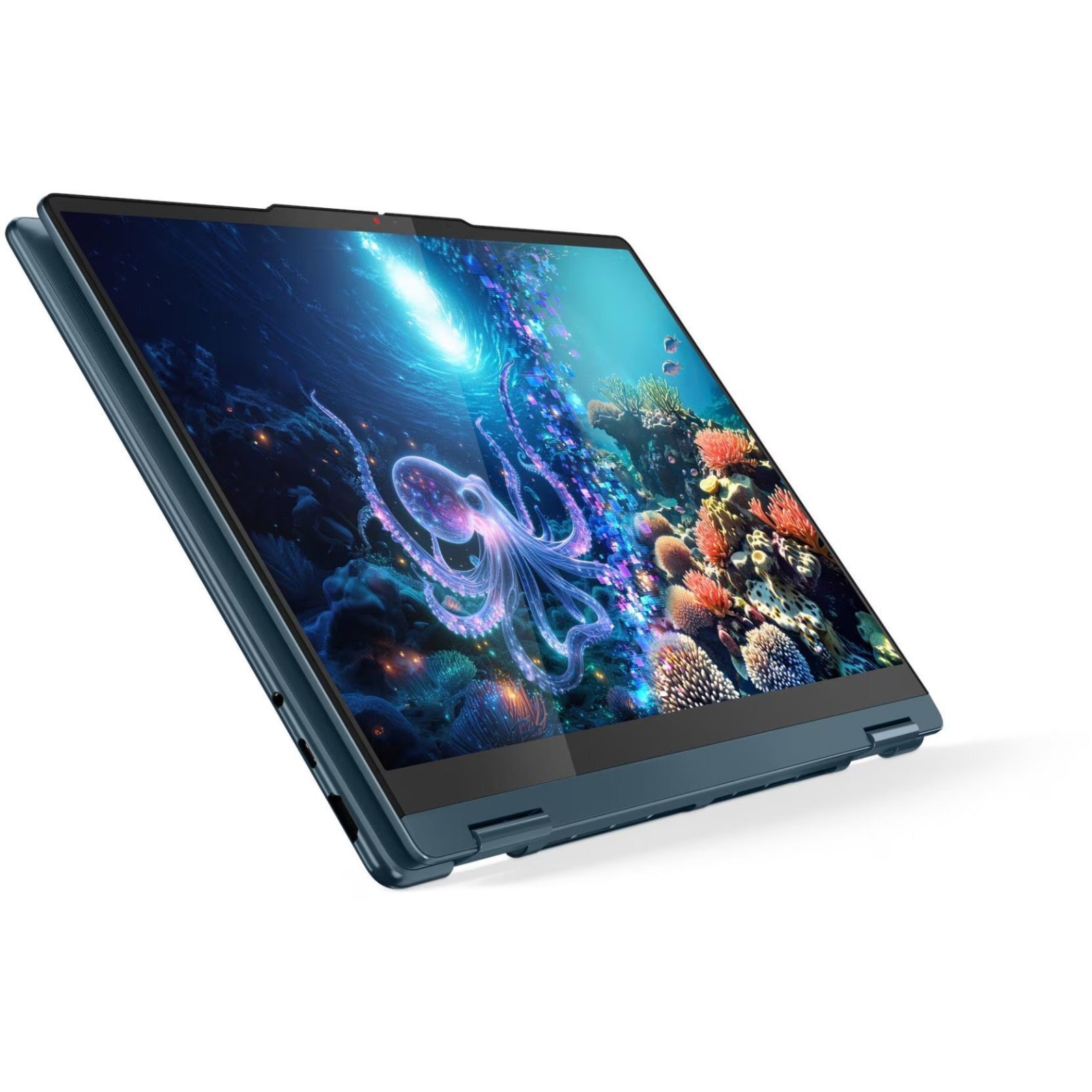 Laptop Lenovo Yoga 7 Hybrid (2-in-1), 14" WUXGA Touchscreen, AMD Ryzen™ AI 5 340 pana la 4.8 GHz, 16 GB RAM LPDDR5 6400, 512 GB SSD, AMD Radeon 840M, Windows 11 Home, Tidal Teal 512 GB