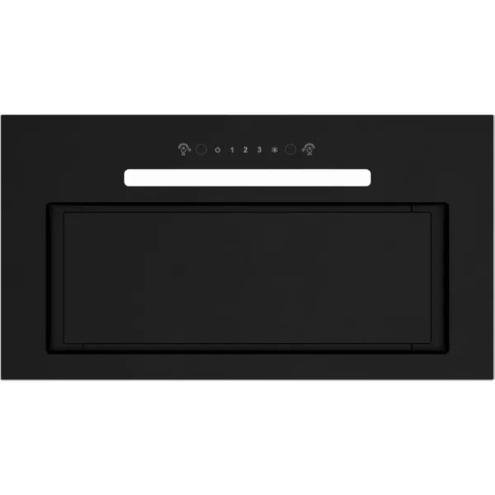 Hota MPM-54-OWS-01, черна, със стъклен панел, LED осветление, управление с жестове
