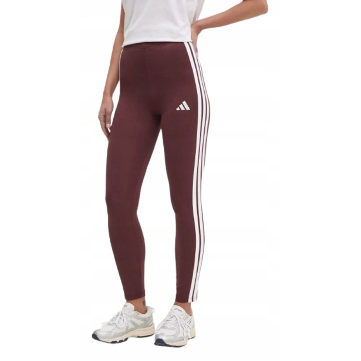 Adidas Essentials leggings, pamut, piros, szűkített szabás, fizikai tevékenységekhez, XS INTL