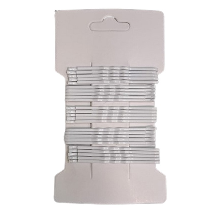 Set 25 agrafe de par pentru fete, Mini Junior AGR1911, Alb