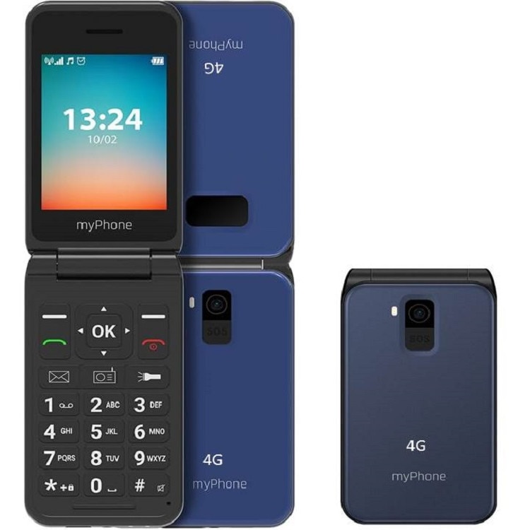 Telefon pliabil 4G Flip Flex cu meniu RO baterie 1000 mAh 6 zile fara incarcare lanterna bluetooth