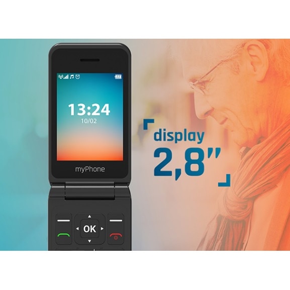 Telefon pliabil 4G Flip Flex cu meniu RO baterie 1000 mAh 6 zile fara incarcare lanterna bluetooth