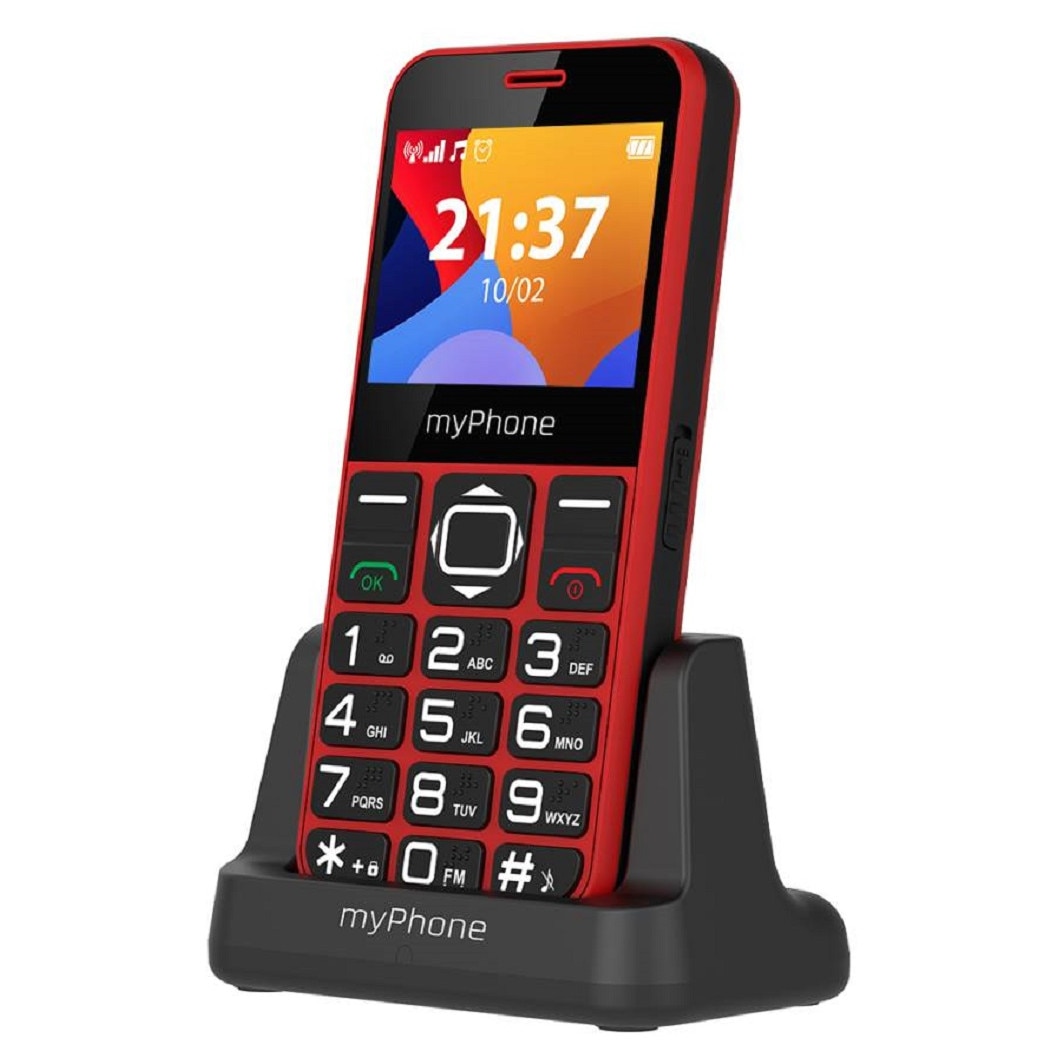 Telefon seniori alfabet braille butoane mari ecran 2.3" 2G camera foto radio FM difuzor lanterna functie SOS bluetooth Halo3 Multicolor