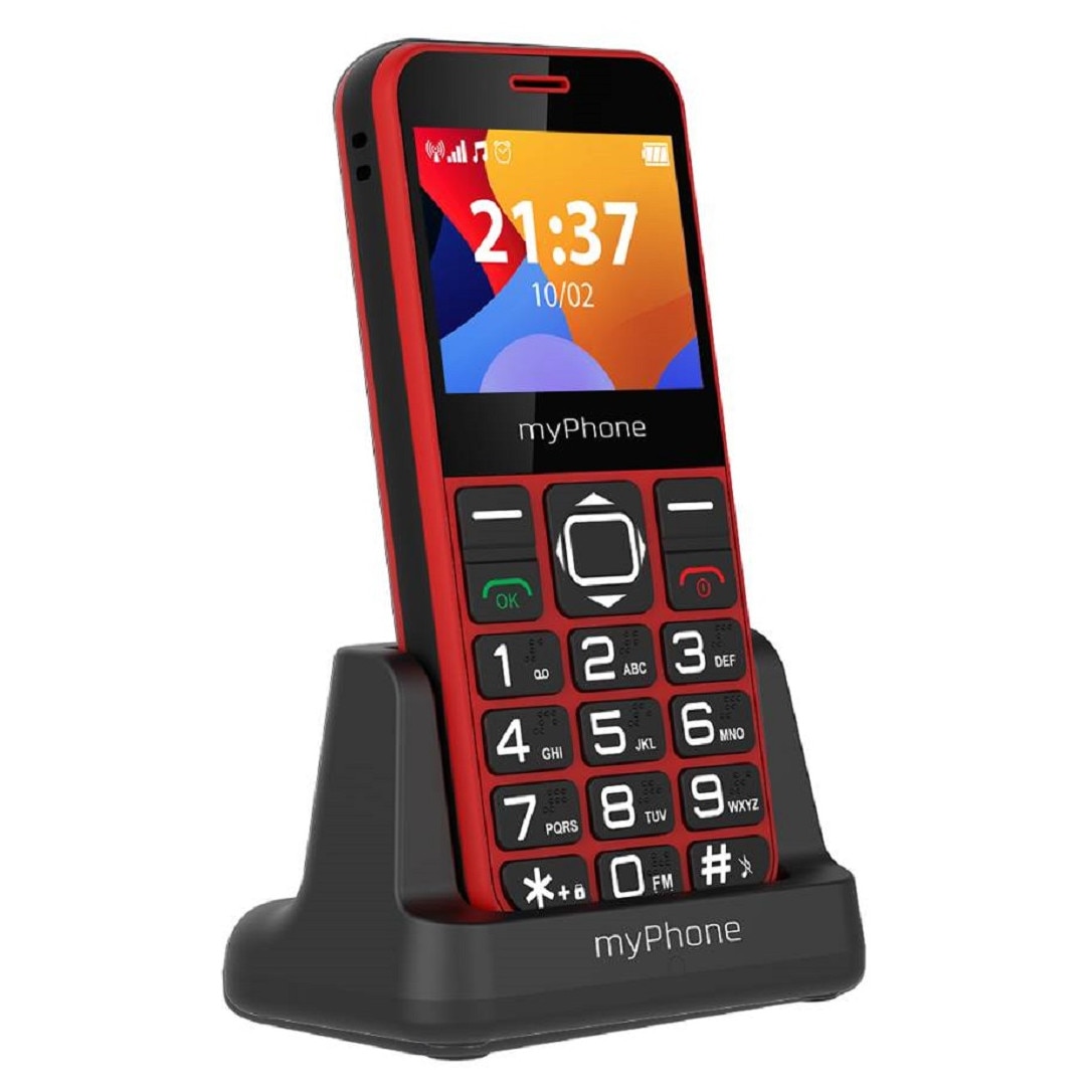 Telefon seniori alfabet braille butoane mari ecran 2.3" 2G camera foto radio FM difuzor lanterna functie SOS bluetooth Halo3 Multicolor