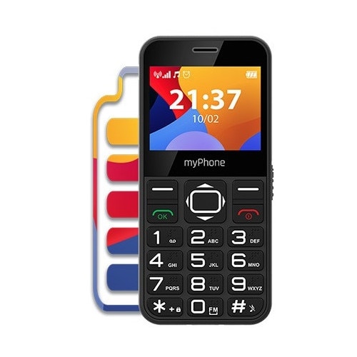 Telefon seniori alfabet braille butoane mari ecran 2.3" 2G camera foto radio FM difuzor lanterna functie SOS bluetooth Halo3 Multicolor