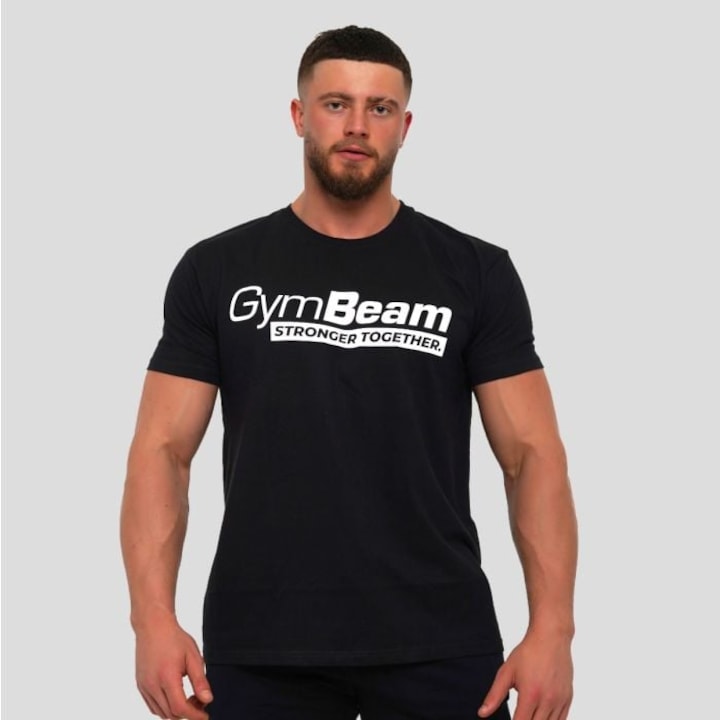 Tricou Stronger Together, GymBeam, Negru